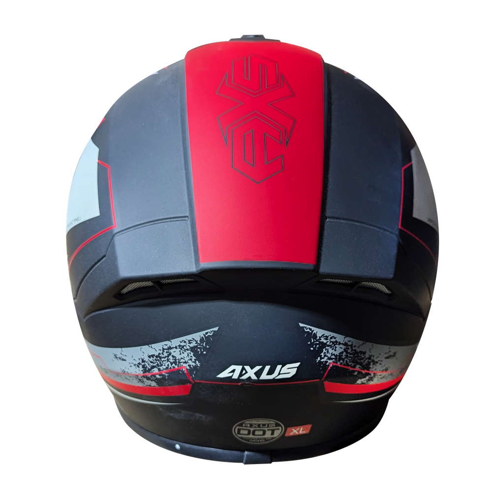 CASCO AXUS TURBO ROJO/GRIS/NEGRO TALLA XL