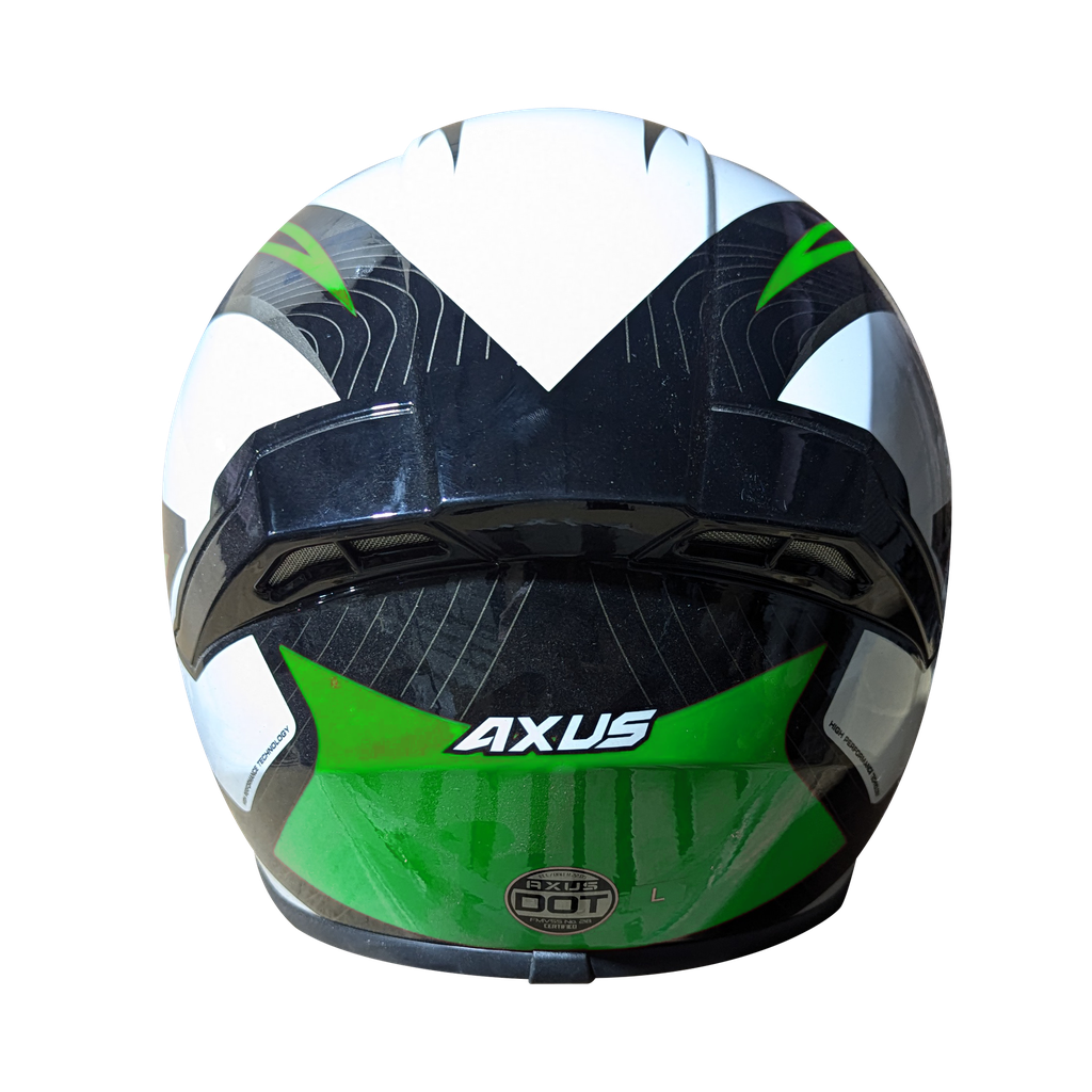 CASCO AXUS IRON VERDE/NEGRO/BLANCO TALLA XL