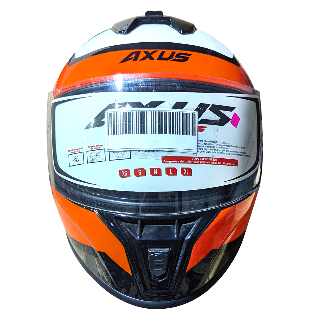 CASCO AXUS IRON NARANJA/NEGRO/BLANCO TALLA XL