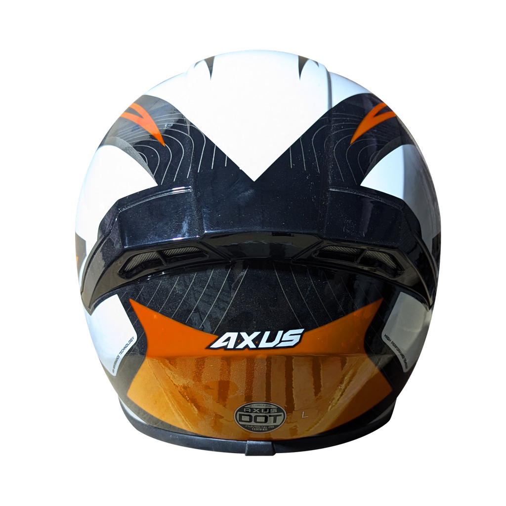 CASCO AXUS IRON NARANJA/NEGRO/BLANCO TALLA XL
