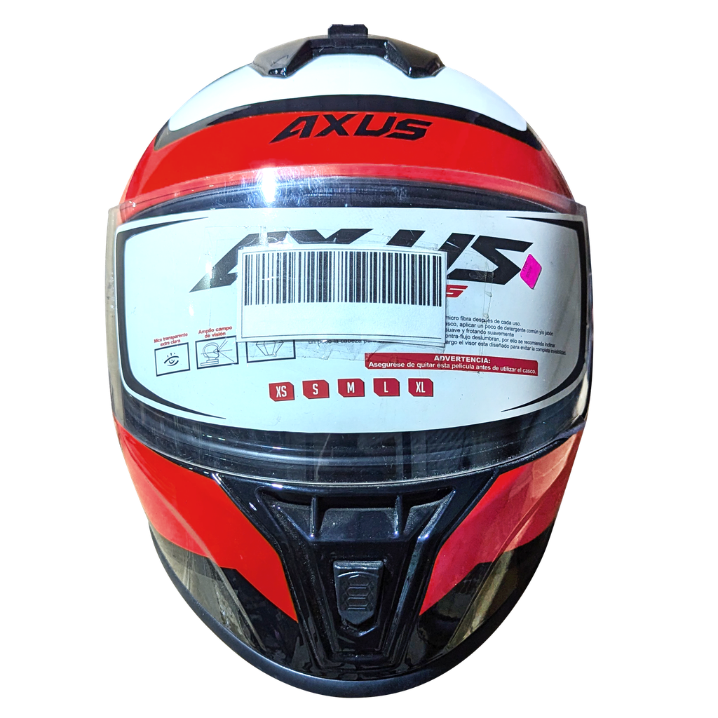 CASCO AXUS IRON   ROJO/NEGRO/BLANCO TALLA XL