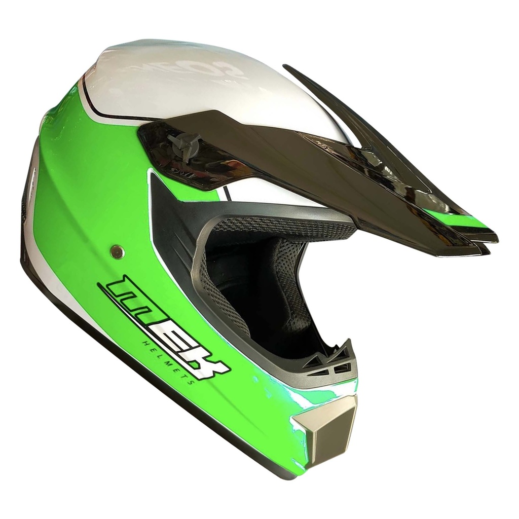 [AC1C-B400-507] CASCO CROSS VERDE/BLANCO