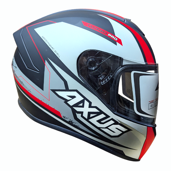 CASCO AXUS TURBO ROJO/GRIS/NEGRO TALLA XL