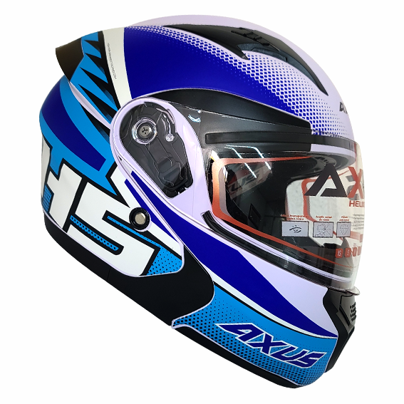 CASCO ABATIBLE SPORT H5 BLANCO/AZUL