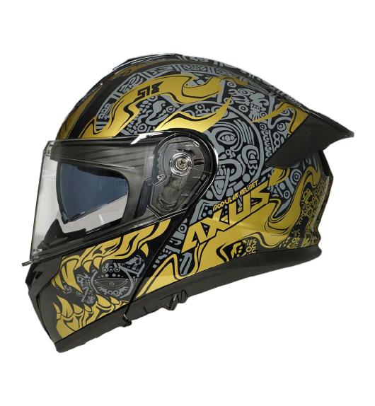 CASCO NIGHT NEGRO/DORADO