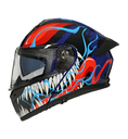 CASCO PARA MOTOCICLISTA ABATIBLE NIGHT AZUL/ROJO