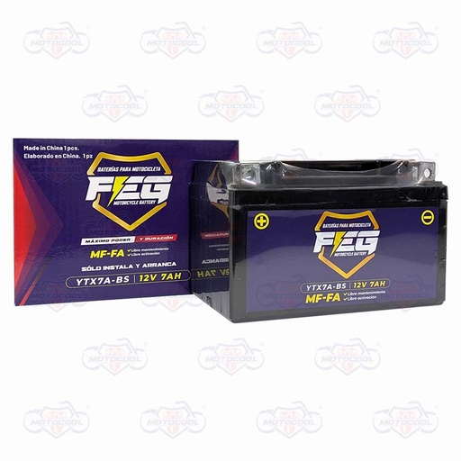 [FEG02 MF-FA YTX7A-BS] BATERIA FEG 12V7AH HOMOLOGACION RAPID150/ZM150/AKTIVA150/CRX300/RD3