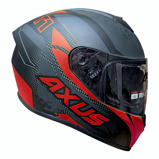 [AC1A-1018-102] CASCO AXUS T1 GRIS/ROJO/NEGRO TALLA XL