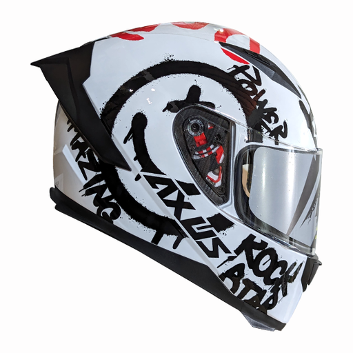 [AC1A-2022-003] CASCO PARA MOTOCICLISTA CERRADO SPRAY RED/WHITE XL